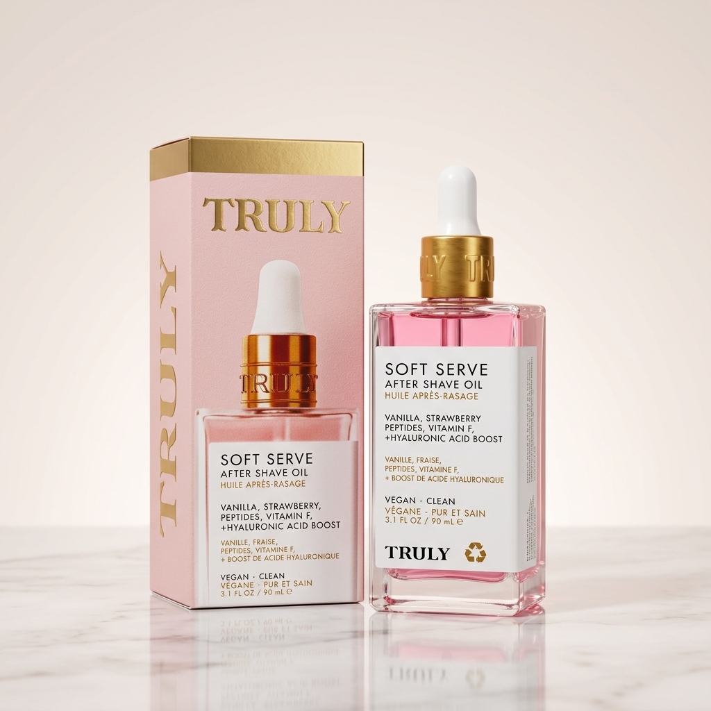 Aceite Post-Afeitado Truly Soft Serve (90ml) - Con Ácido Hialurónico y Péptidos