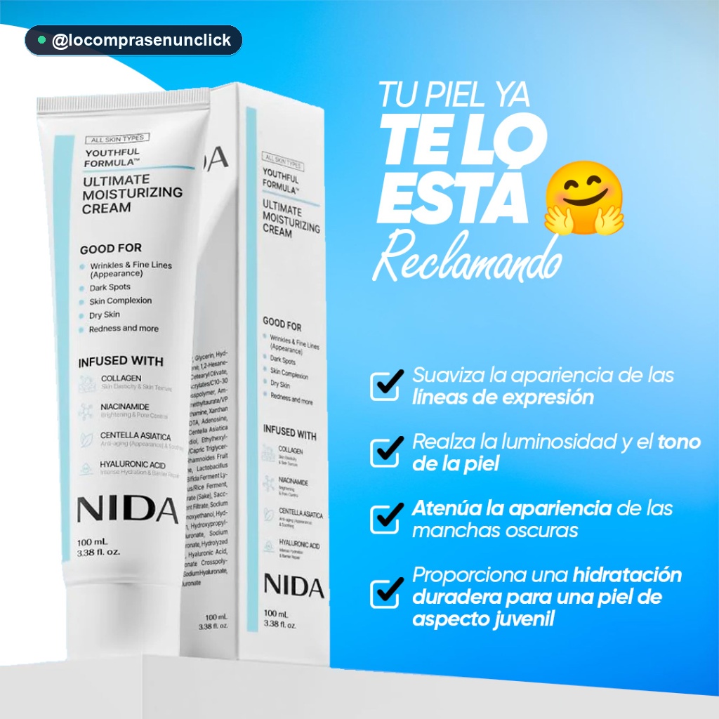 Beneficios Clave NIDA Youthful Formula 100 mL