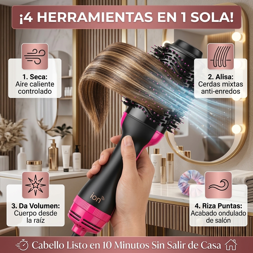 C2: Tecnología 4 en 1 - Seca, Alisa, Da Volumen y Riza