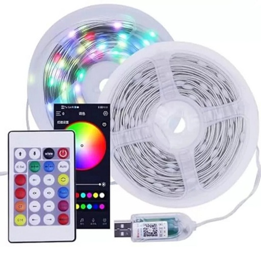 [TEC-005] Tira LED RGB Inteligente 5m con Sincronización Musical
