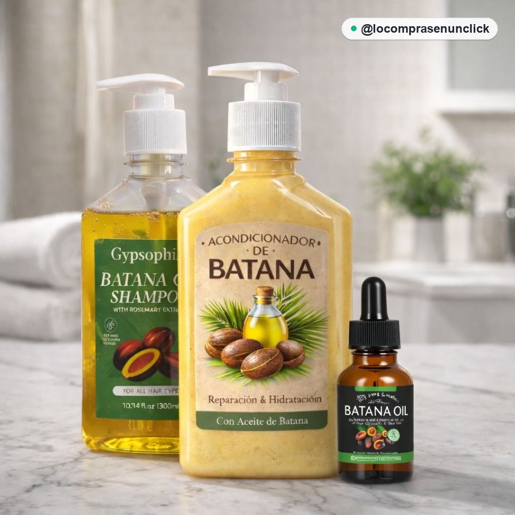 Kit Capilar Batana 3 en 1 Shampoo Acondicionador y Aceite Puro