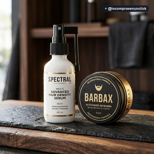 [BEL-010] Kit Spectral Men Crecimiento Capilar 60ml + Activador de Barba Barbax