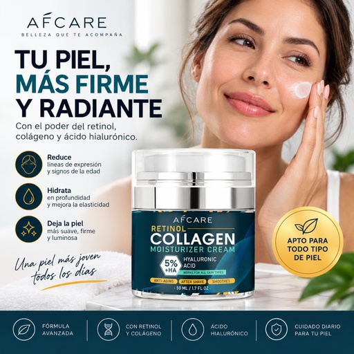 Crema Afcare Retinol + Colágeno Antiedad